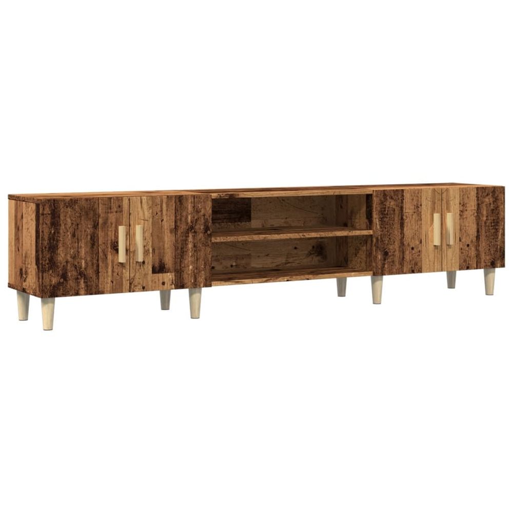 Meuble tv vieux bois 180x31,5x40 cm bois d'ingénierie