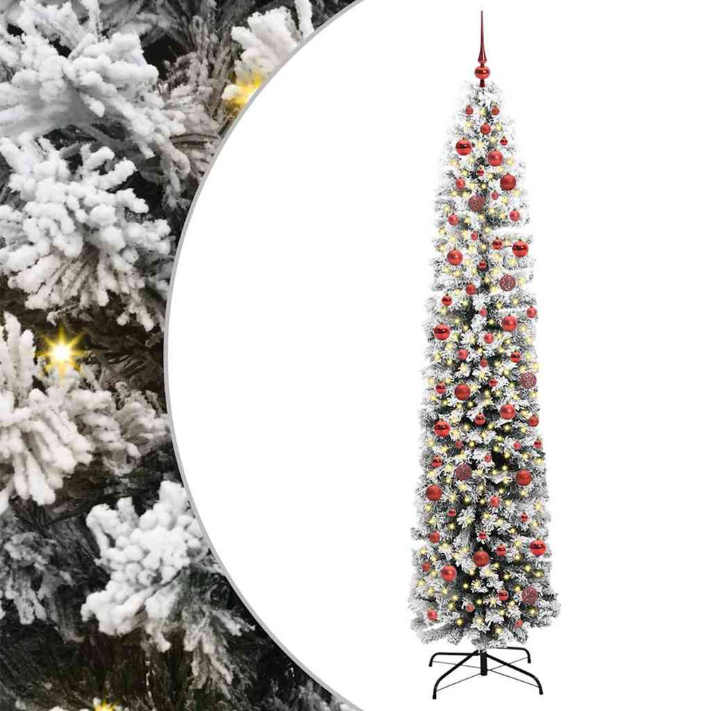 Sapin de noël artificiel vert 240 cm pvc et acier et plastique