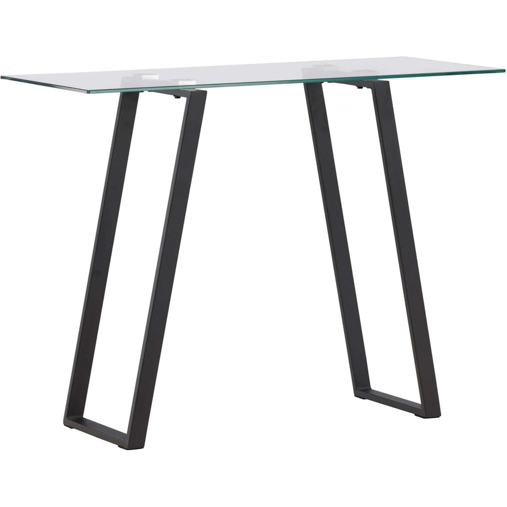 Console en verre et acier horten