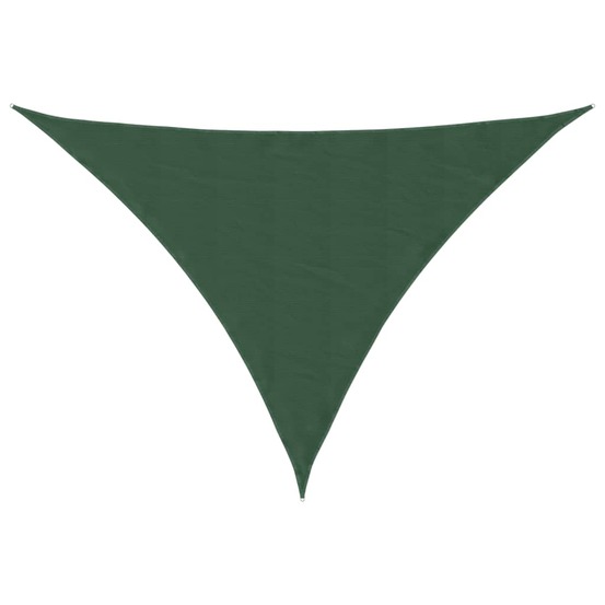 Voile parasol tissu oxford triangulaire 4x4x5,8 m vert foncé