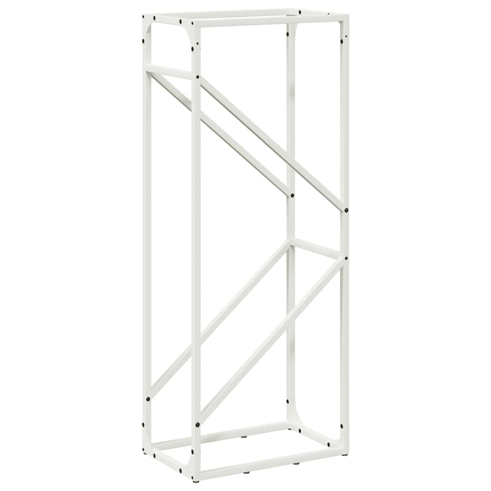 Portant de bois chauffage blanc 40x25x100 cm