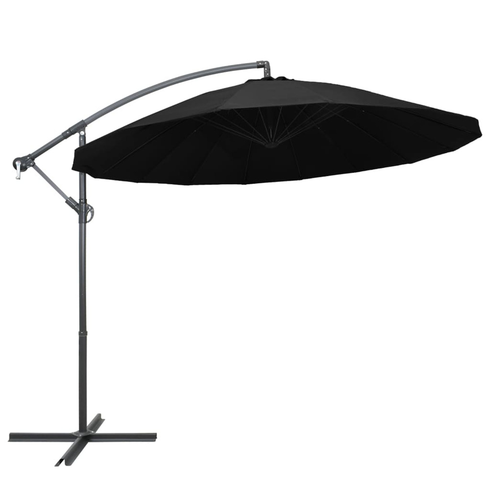 Parasol suspendu Noir 3 m MÃ¢t en
