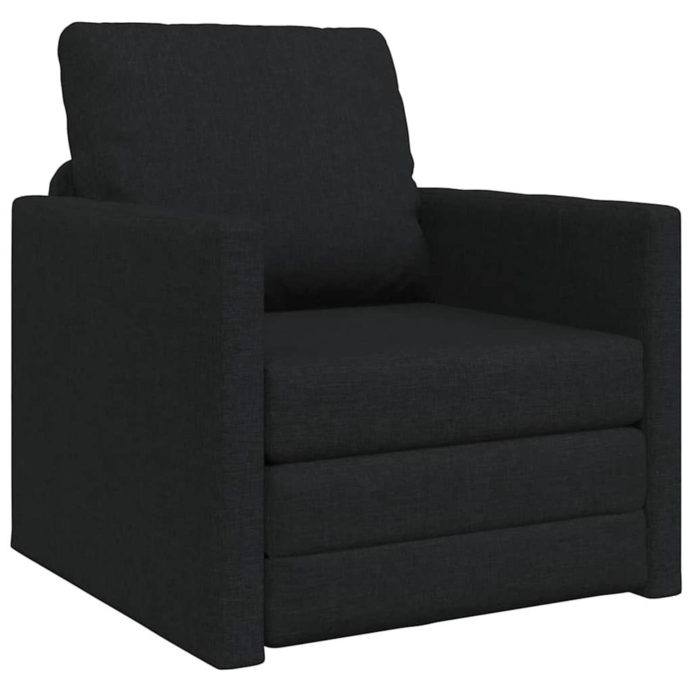 Canapé-lit noir 74 x 77 x 81 cm tissu
