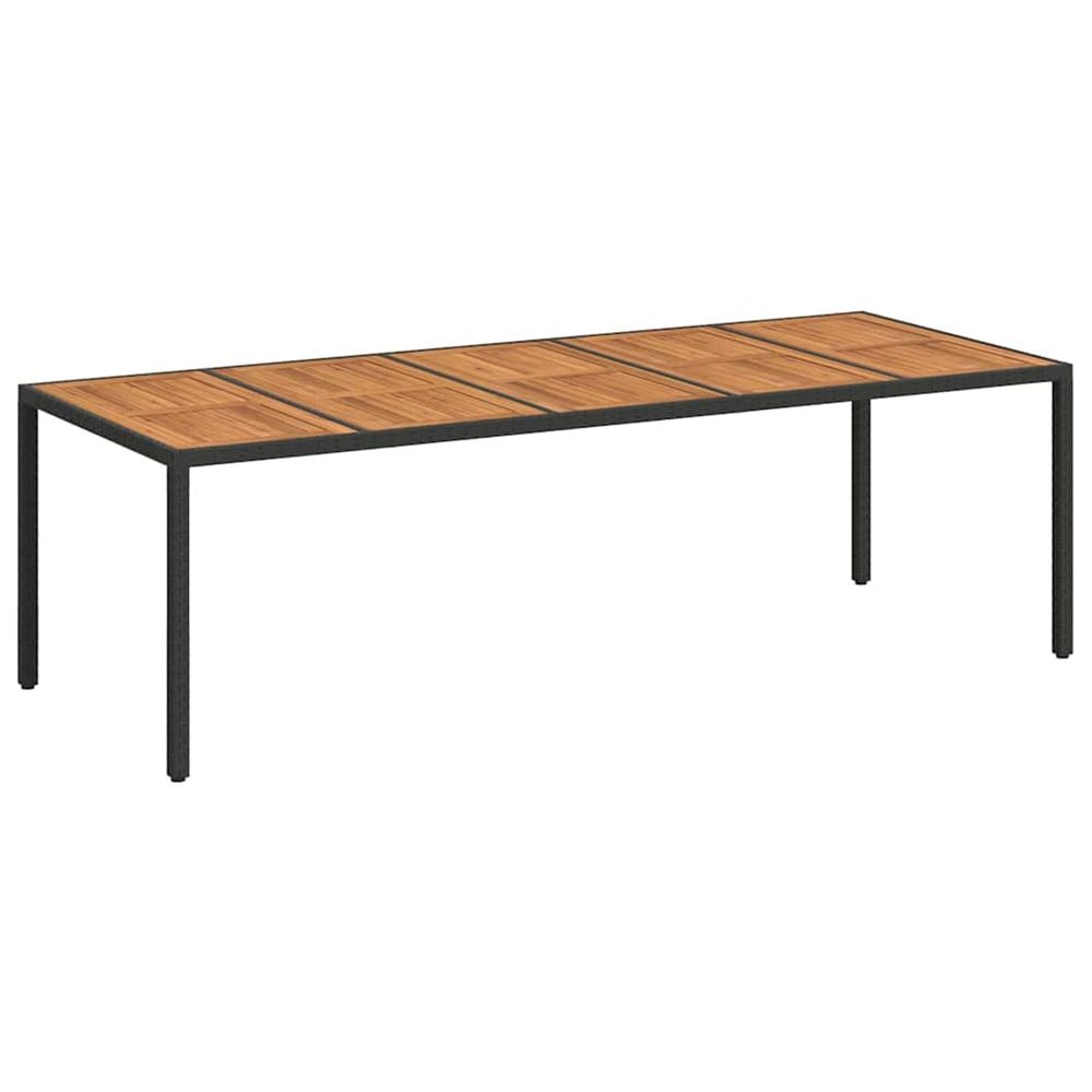 Table de jardin noir polyrotin