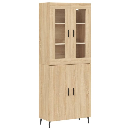 Buffet bahut commode armoire meuble de rangement organisateur cuisine salle de séjour salon haut sonoma 69,5 x 34 x 180 cm bo