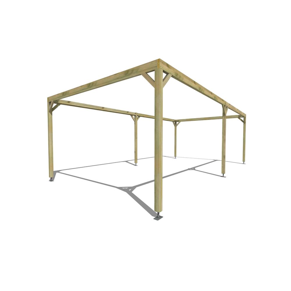 Pergola bois • 8m x 4m • indépendante • cadre simple • livraison comprise