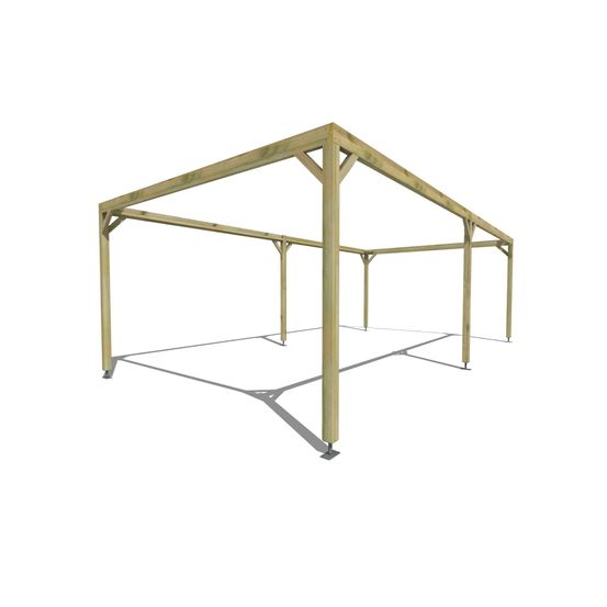 Pergola bois • 8m x 4m • indépendante • cadre simple • livraison comprise