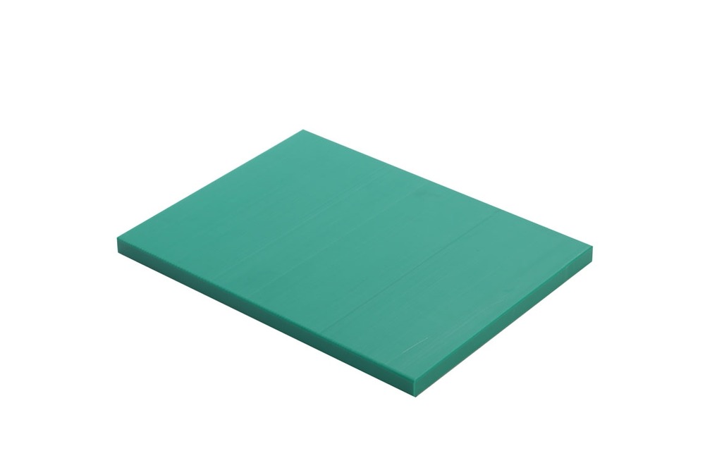 Planche à découper pehd 500 vert 40x30x2 cm - matériel chr pro