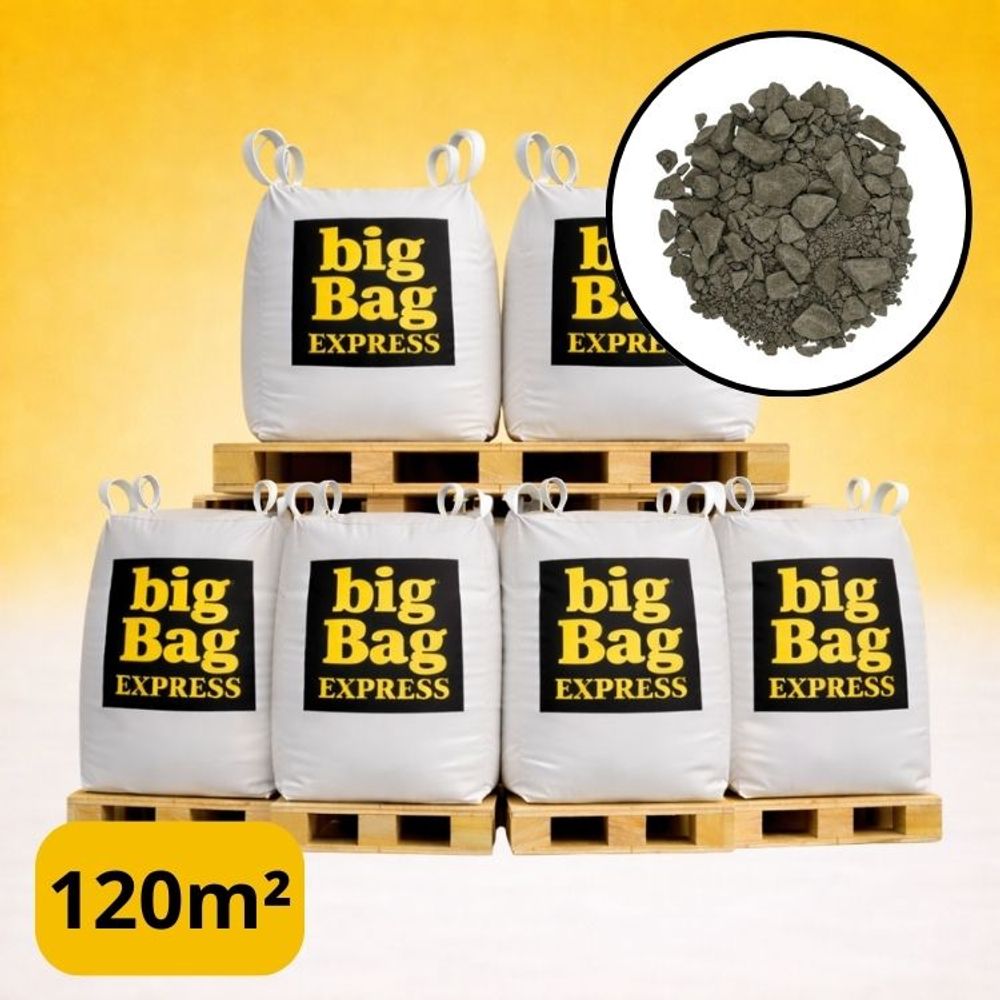 Pack 6 x big bag de +/- 1,5t mélange à béton sable & graviers ø 0/16 mm - livraison premium