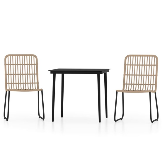 Ensemble à manger de jardin 3 pcs chêne