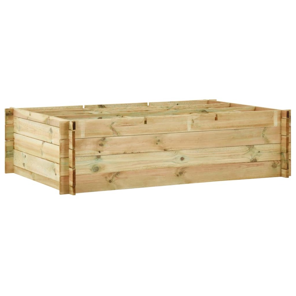 Jardinière lit surélevé plantes fleurs jardin 150 x 100 x 40 cm bois imprégné