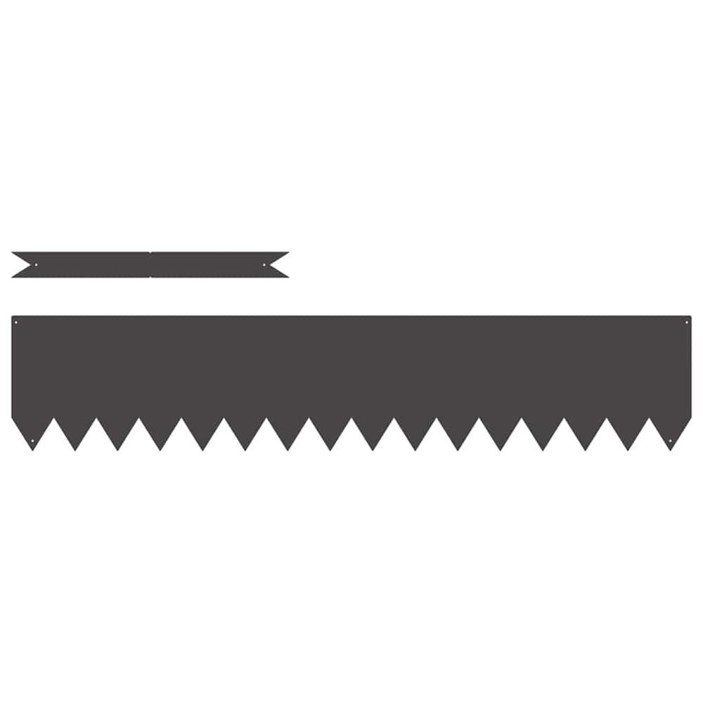 Bordure de pelouse 10 pc 100 x 0.05 x 20 cm noir