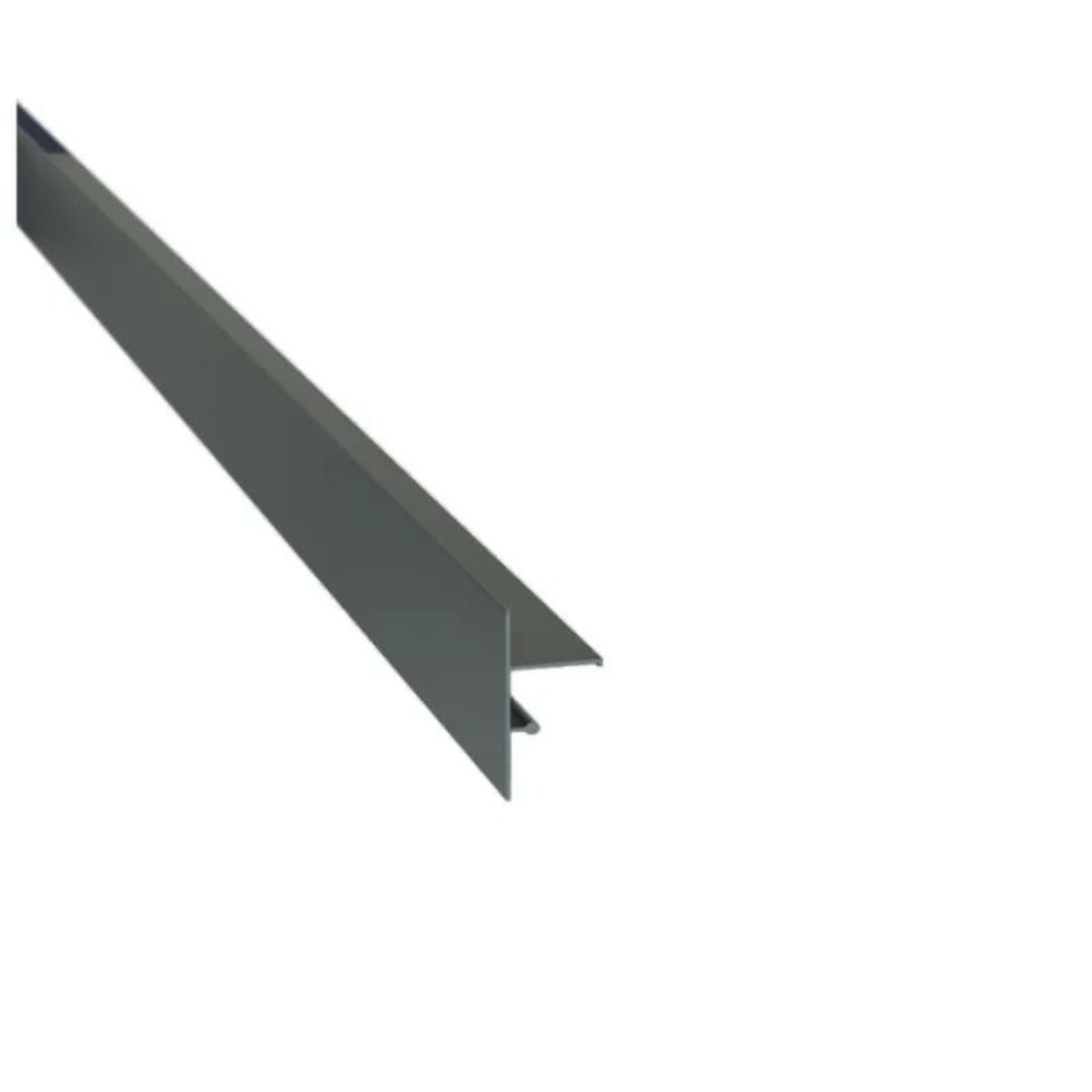 Profilé de finition clipsable pour terrasse sur plots - jouplast - gris anthracite - 100 mm -
