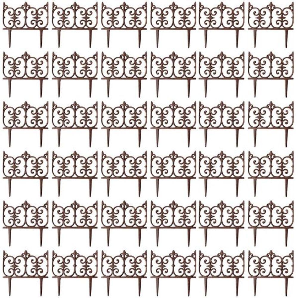 Bordure de jardin en fonte valentine lot de 36