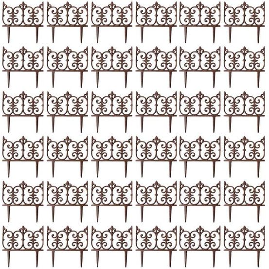 Bordure de jardin en fonte valentine lot de 36