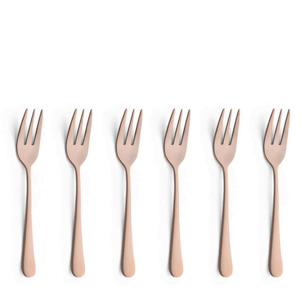 Austin - service à gâteaux 6 pièces cuivre mat