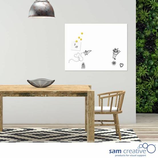 Tableau blanc magnétique flexible blanc 90x120 cm