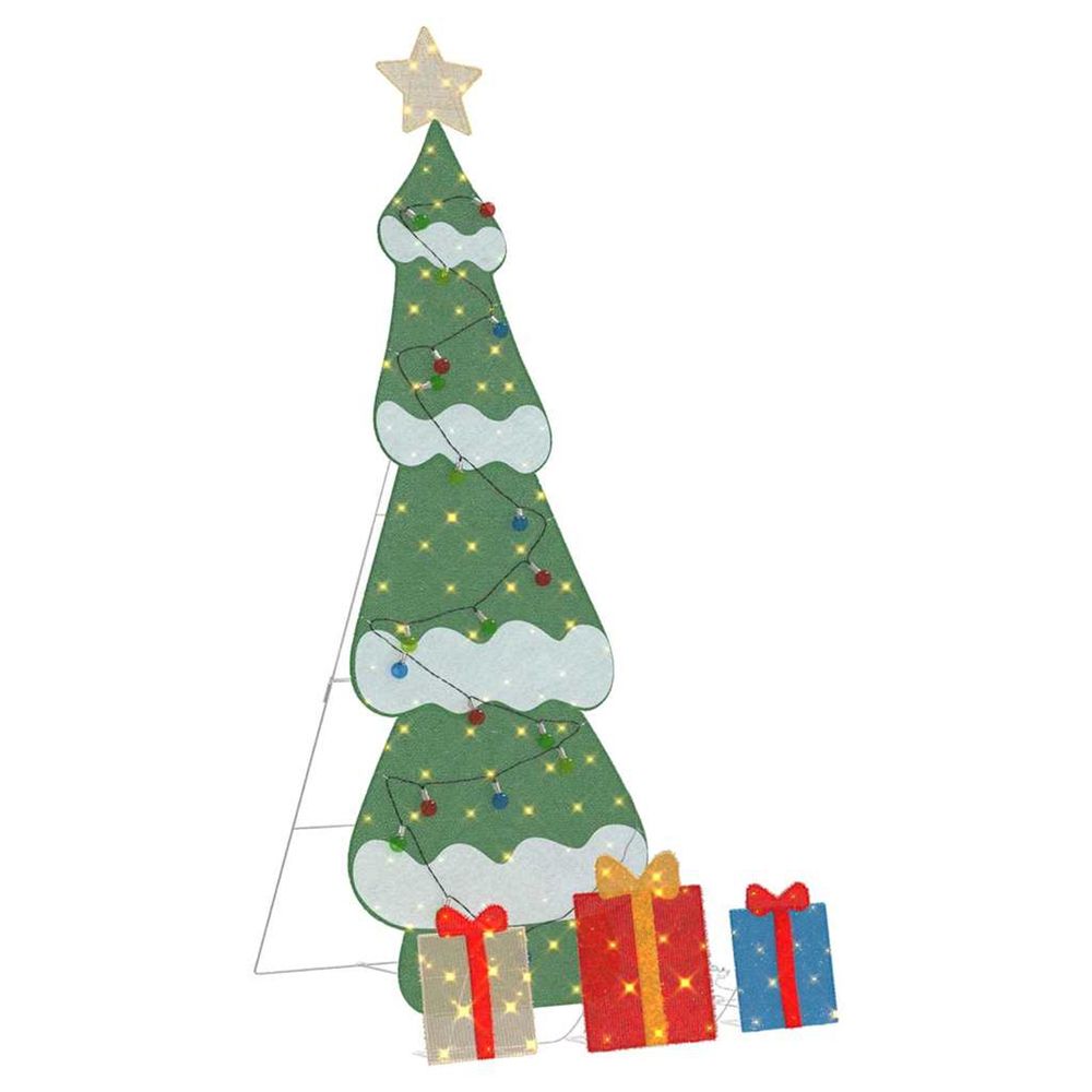 Sapin de noël lumineux avec 3 boîtes-cadeaux 2d blanc chaud