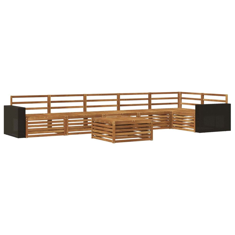 Ensemble de canapés d'extérieur 7 pcs naturel 79 x 79 x 37 cm
