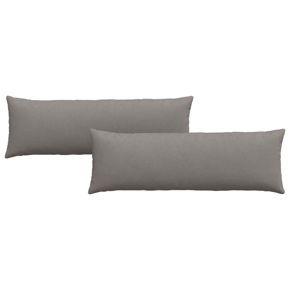Coussins de canapé 2 pc tissu taupe 120 x 40 cm
