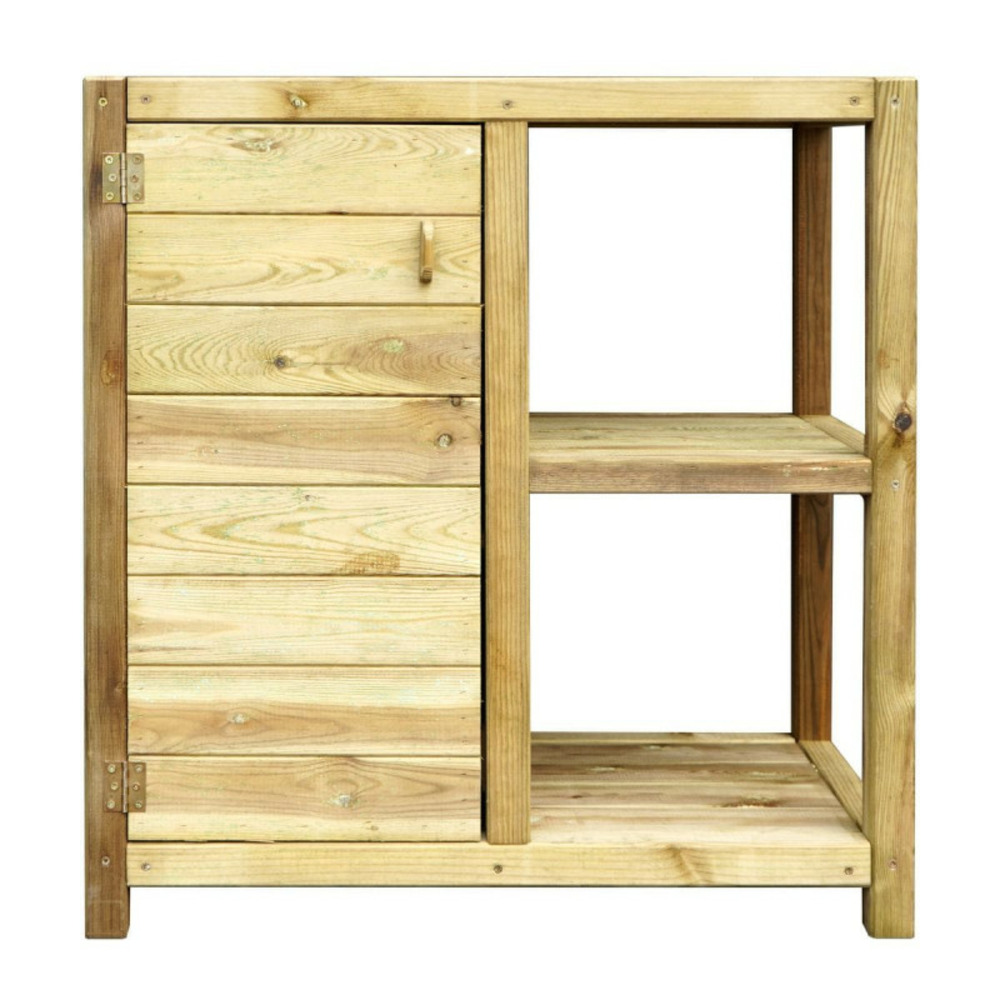 Table de rempotage avec étagère et porte essencia