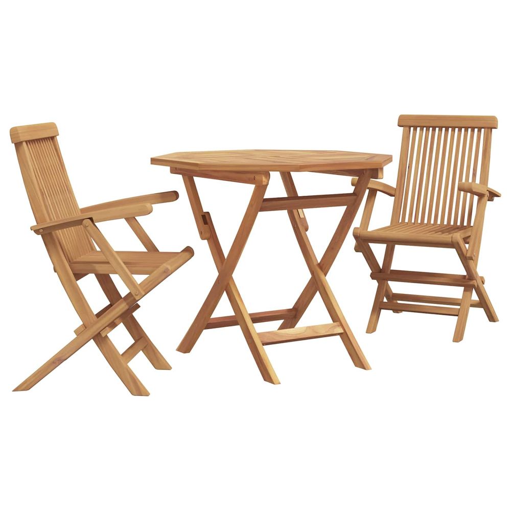 Ensemble de salle à manger pour jardin 3 pc marron