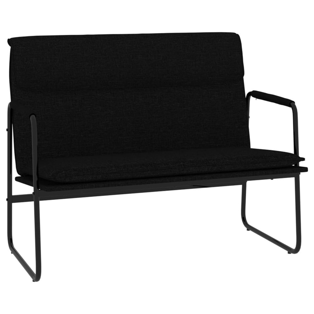 Banc noir 100x64x80 cm tissu