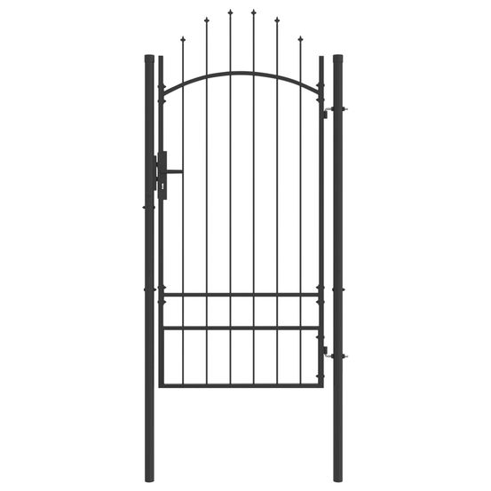 Porte de jardin woerden 200 x 100 cm acier gris verrouillable