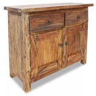 Buffet bahut armoire console meuble de rangement bois de récupération massif 75 cm