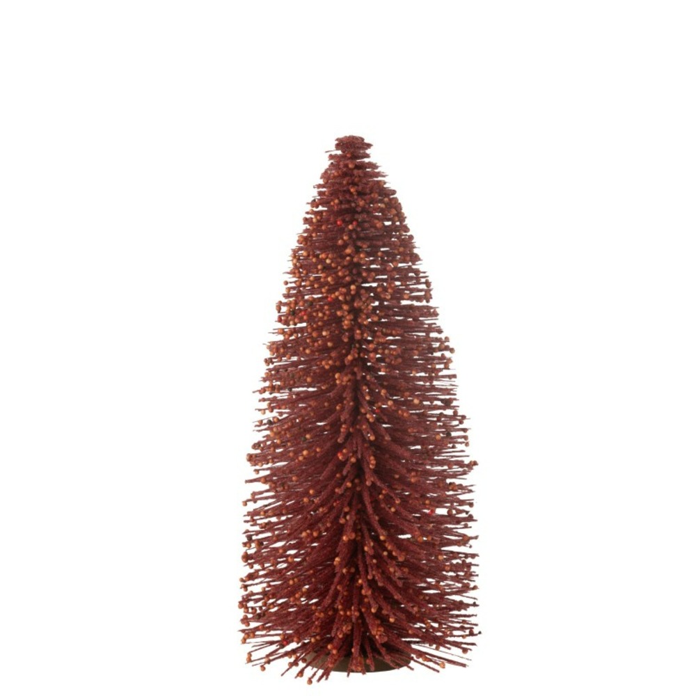 Sapin de noël artificiel en plastique rouge 20x20x48 cm h48