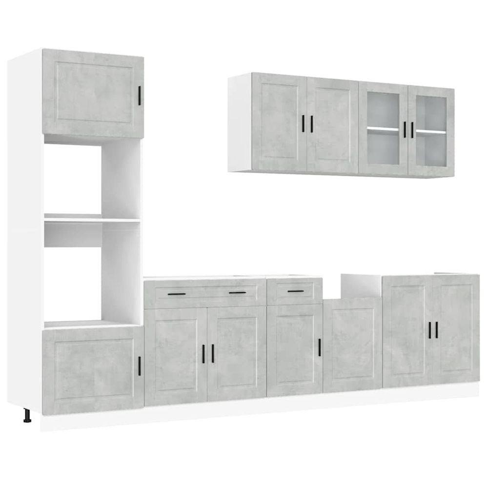 Ensemble d'armoires de cuisine 7 pcs kalmar bois d'ingénierie