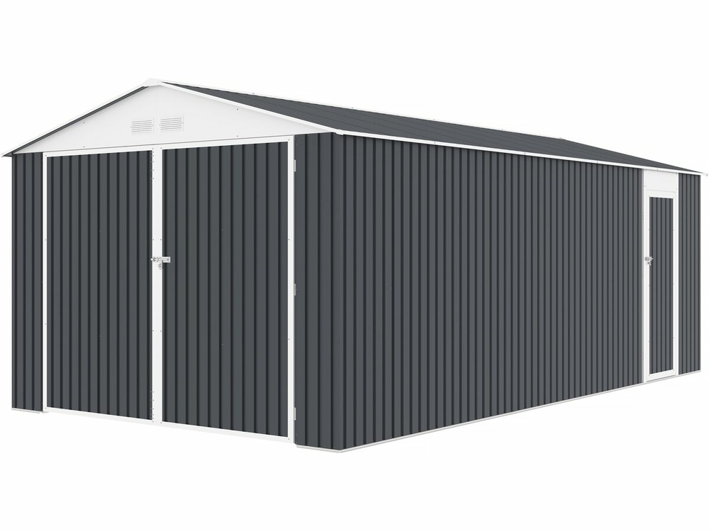 Garage en métal "houston" 18,56m²  - anthracite