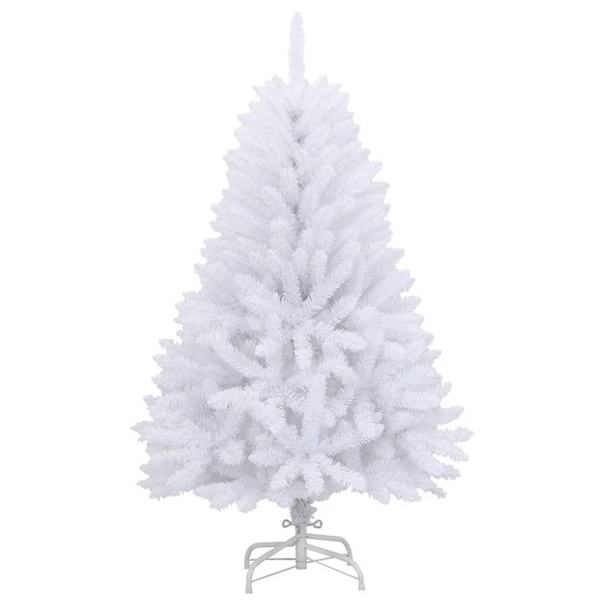 Sapin de noël artificiel à charnières avec support blanc 120 cm