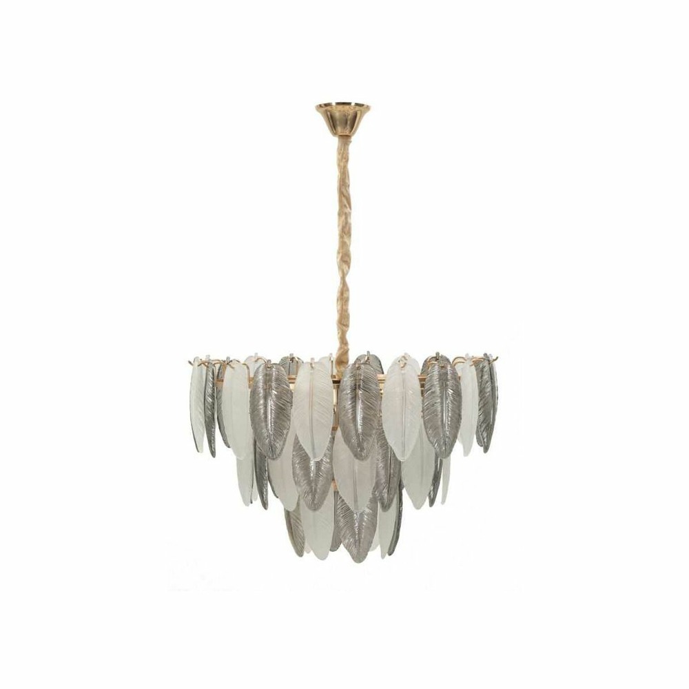 Suspension en métal et verre leafy 60 x 87 cm