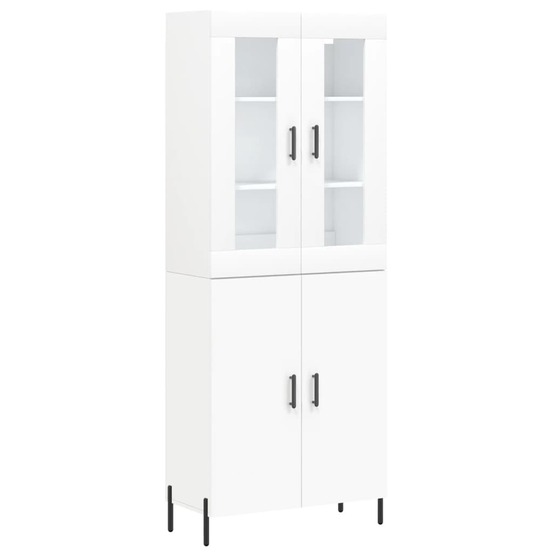 Buffet bahut commode armoire meuble de rangement organisateur cuisine salle de séjour salon haut 69,5 x 34 x 180 cm bois d'in