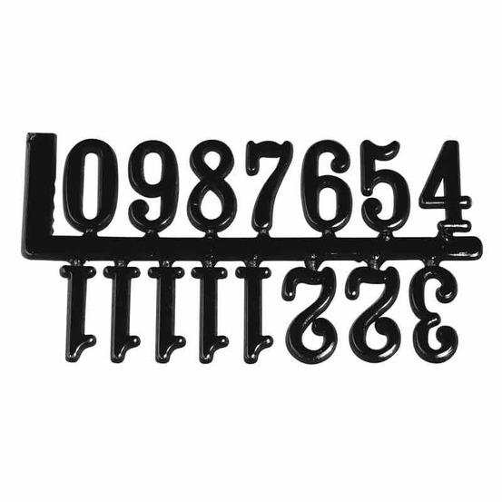 15 chiffres adhésifs pour horloge 2 x 2 cm