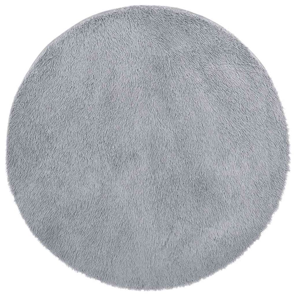 Tapis shaggy à poils longs navarra gris clair 200x200 cm