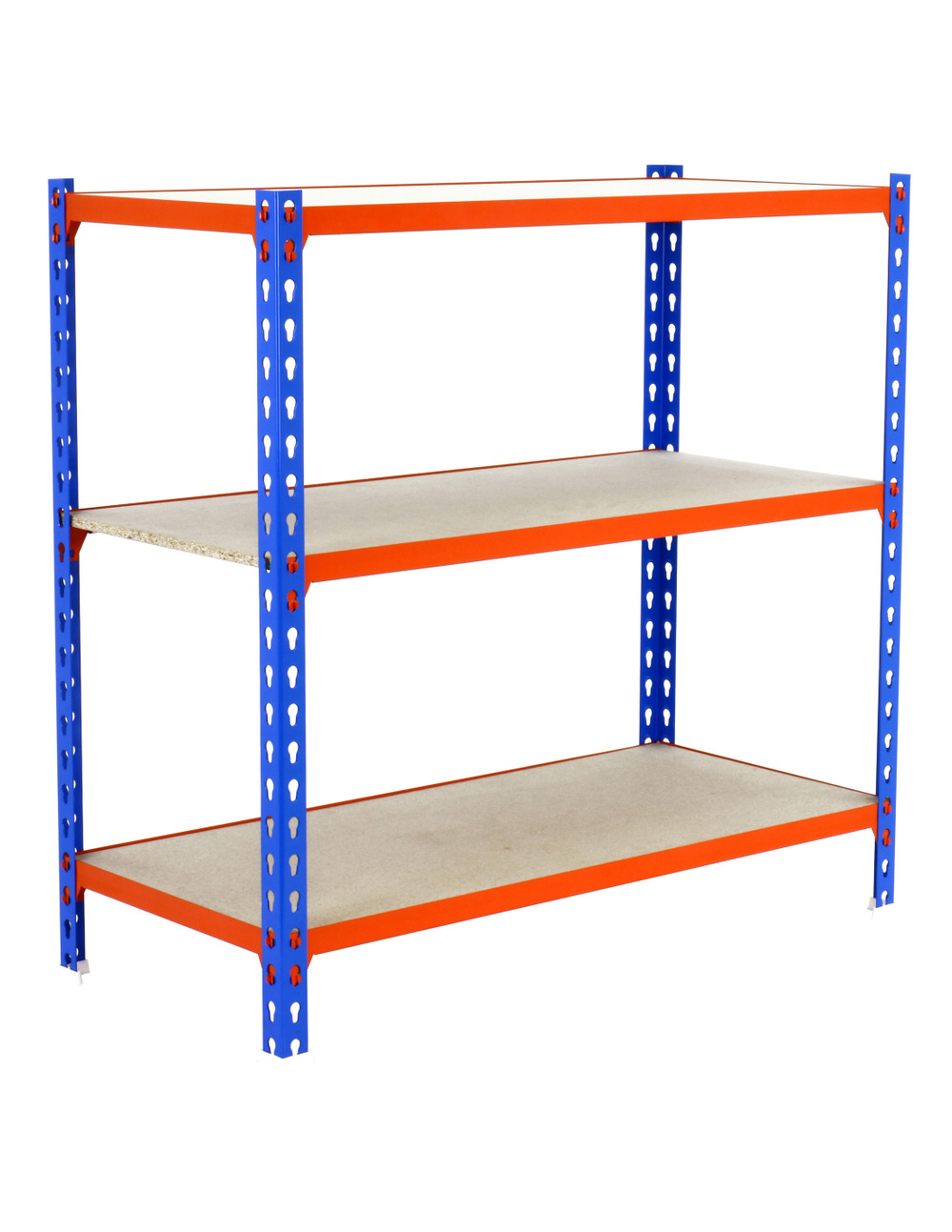 Etagère légère sans vis maderclick 3/400 900 bleu/orang/bois bleu/orange/bois 900x900x400 - simonrack