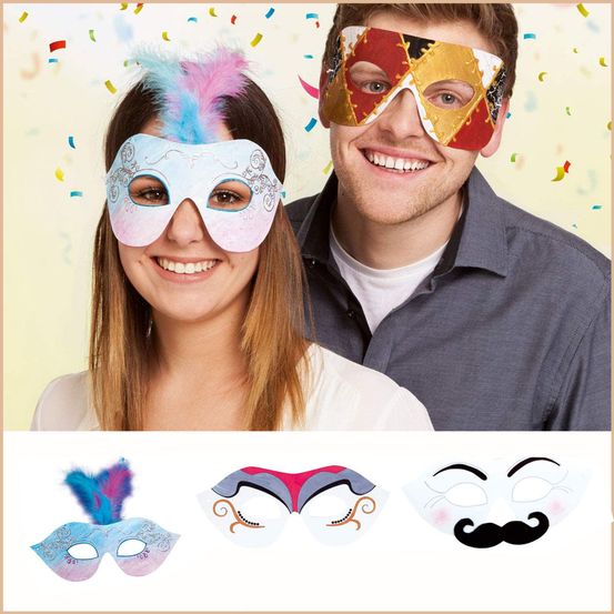 Kit de déguisement en carton - masques carnaval