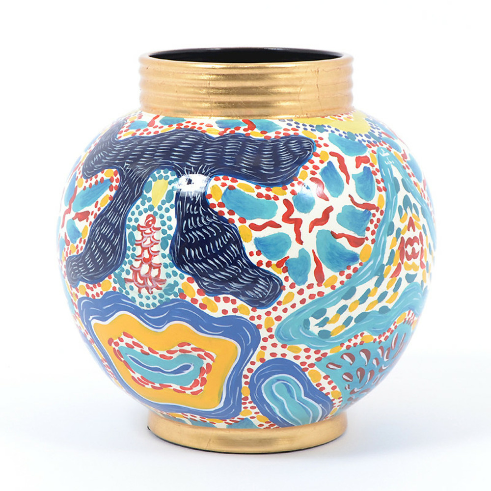 Vase indrani céramique 25x26x25cm