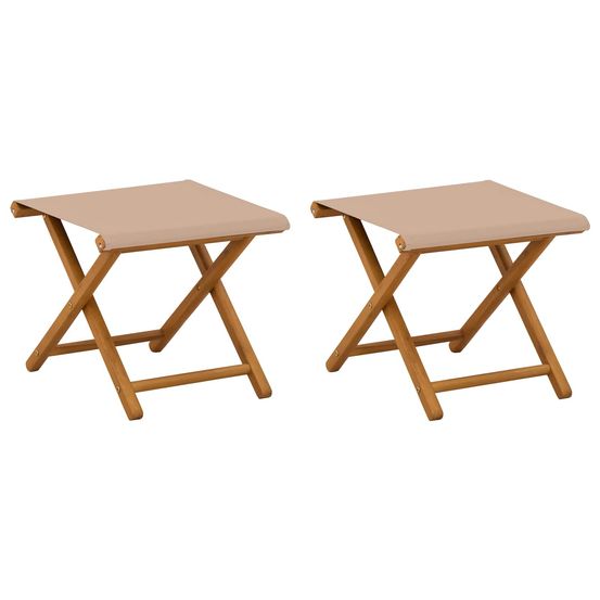 Chaise longue 2 pc bois d'eucalyptus massif taupe bain de soleil