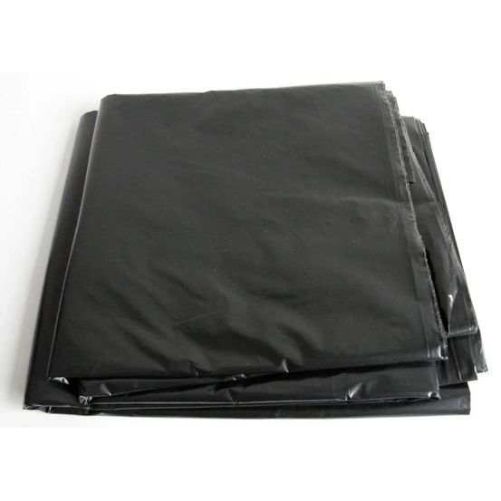 Bâche de construction, extra lourde, noire, pliée, 4 m x 5 m, 20 m²
