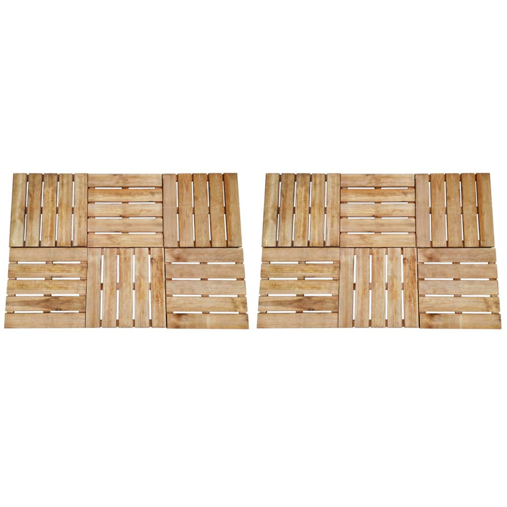 Dalles de terrasse 12 pcs 50x50 cm bois marron