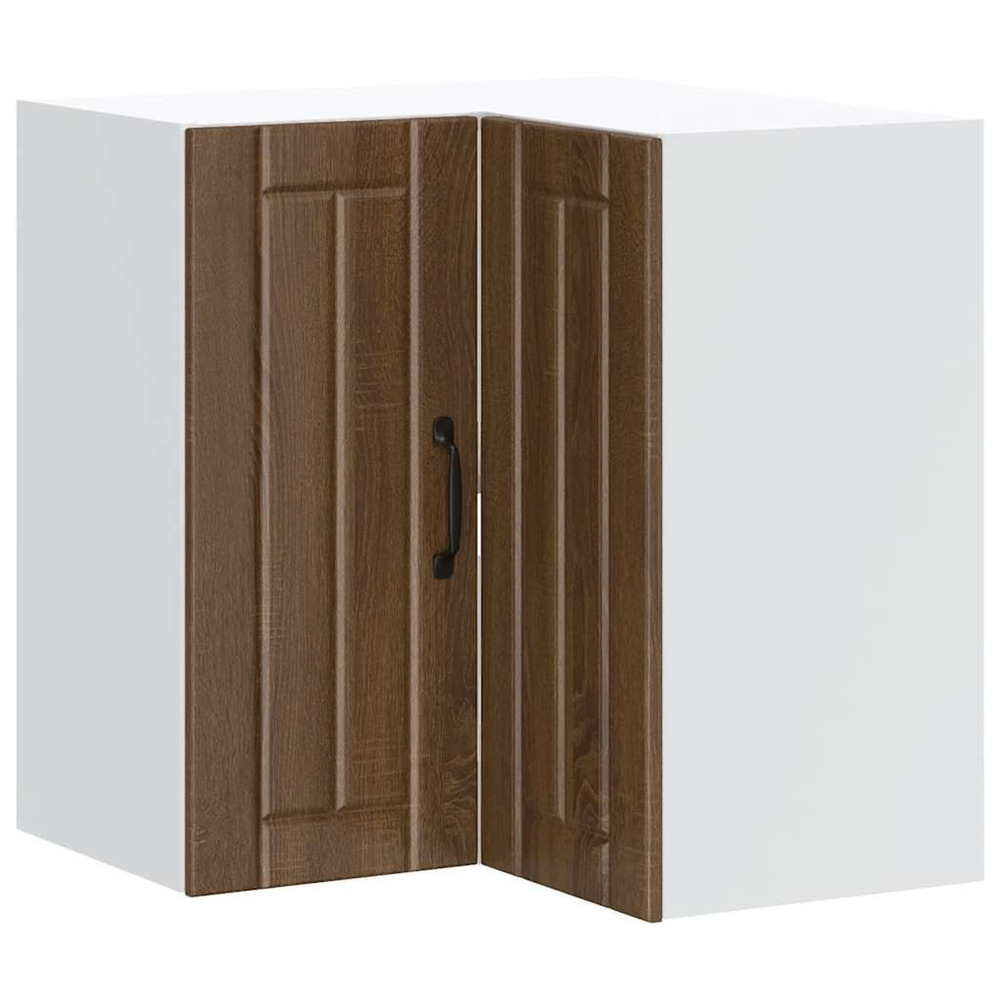 Armoire d'angle murale de cuisine lucca chêne marron