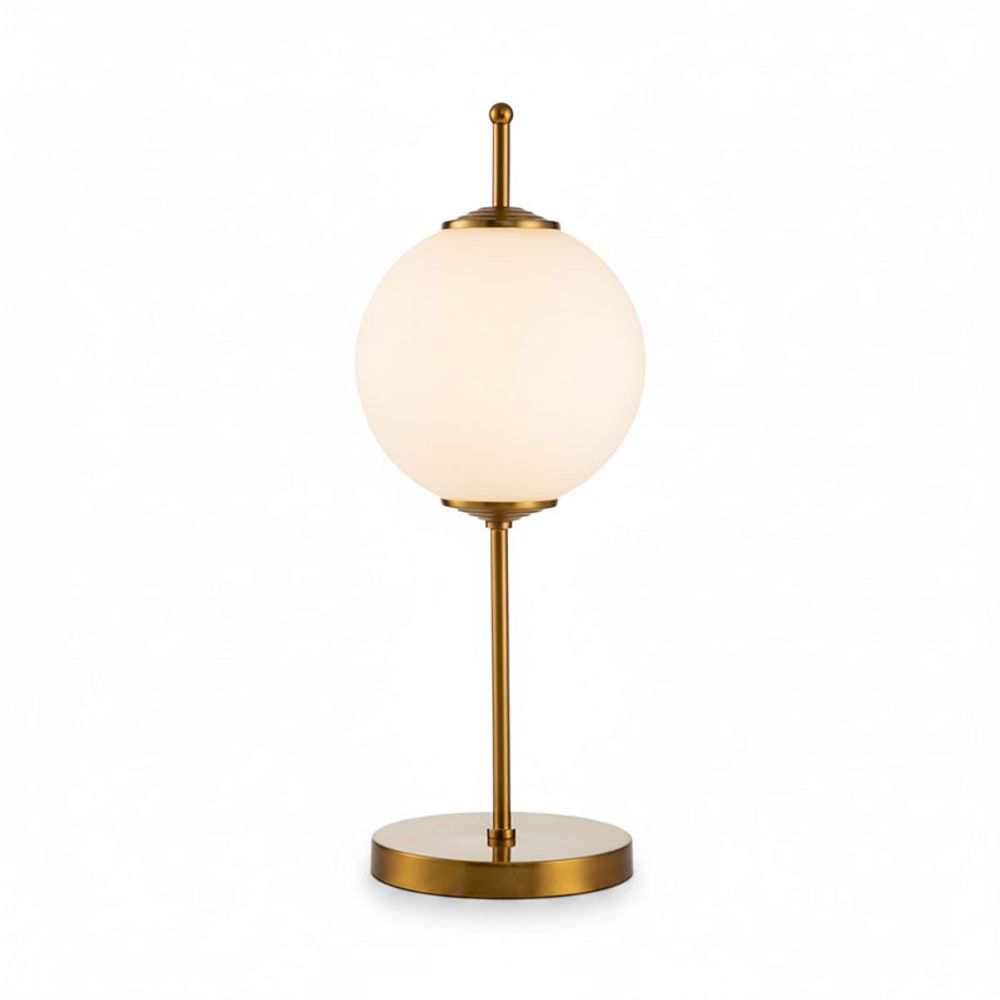 Lampe à poser boule kota led métal doré 20x20x52cm