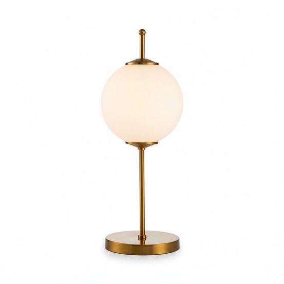 Lampe à poser boule kota led métal doré 20x20x52cm