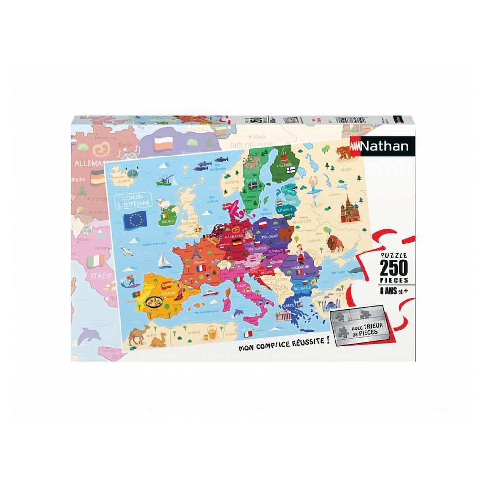 Puzzle 250p carte d'europe