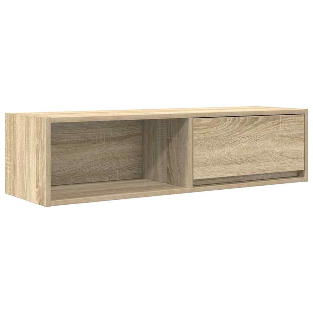 Meuble tv chêne sonoma 100x31x25,5 cm bois d'ingénierie