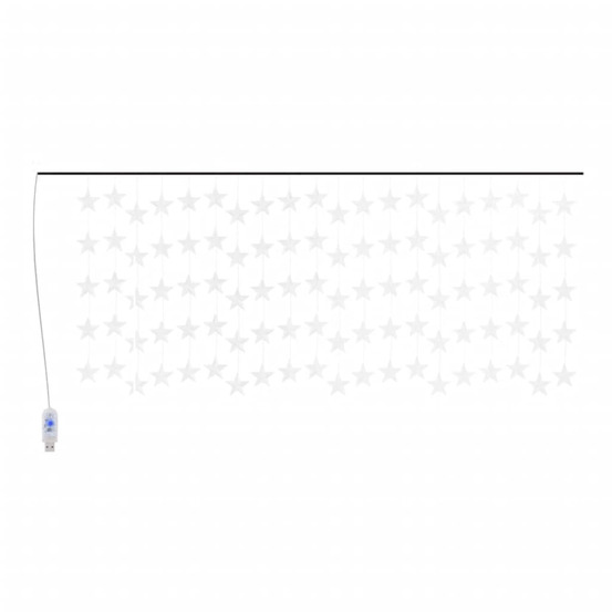 Guirlande lumineuse à étoiles led 500 led blanc 8 fonctions