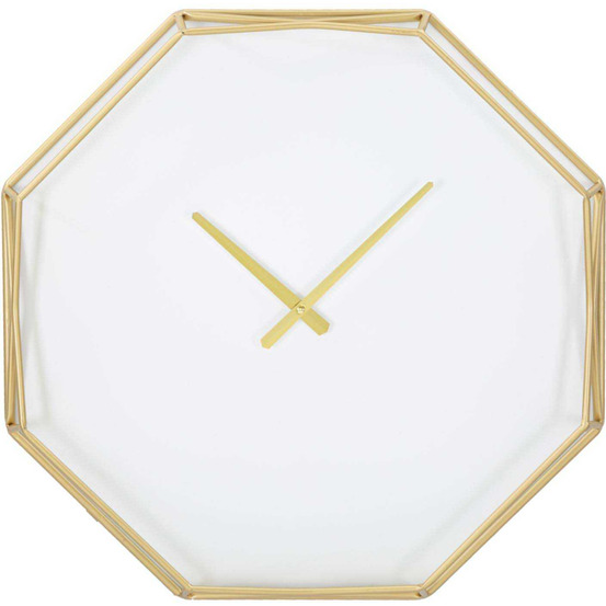 Horloge octogonale en métal goldy 56 x 6.5 x 56 cm